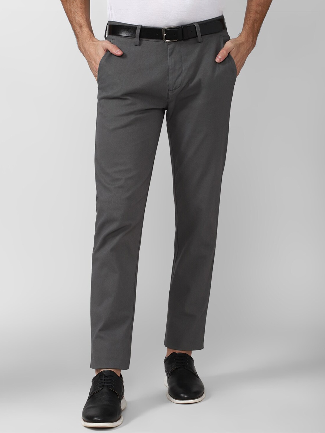 

Peter England Casuals Men Grey Slim Fit Chinos Trousers