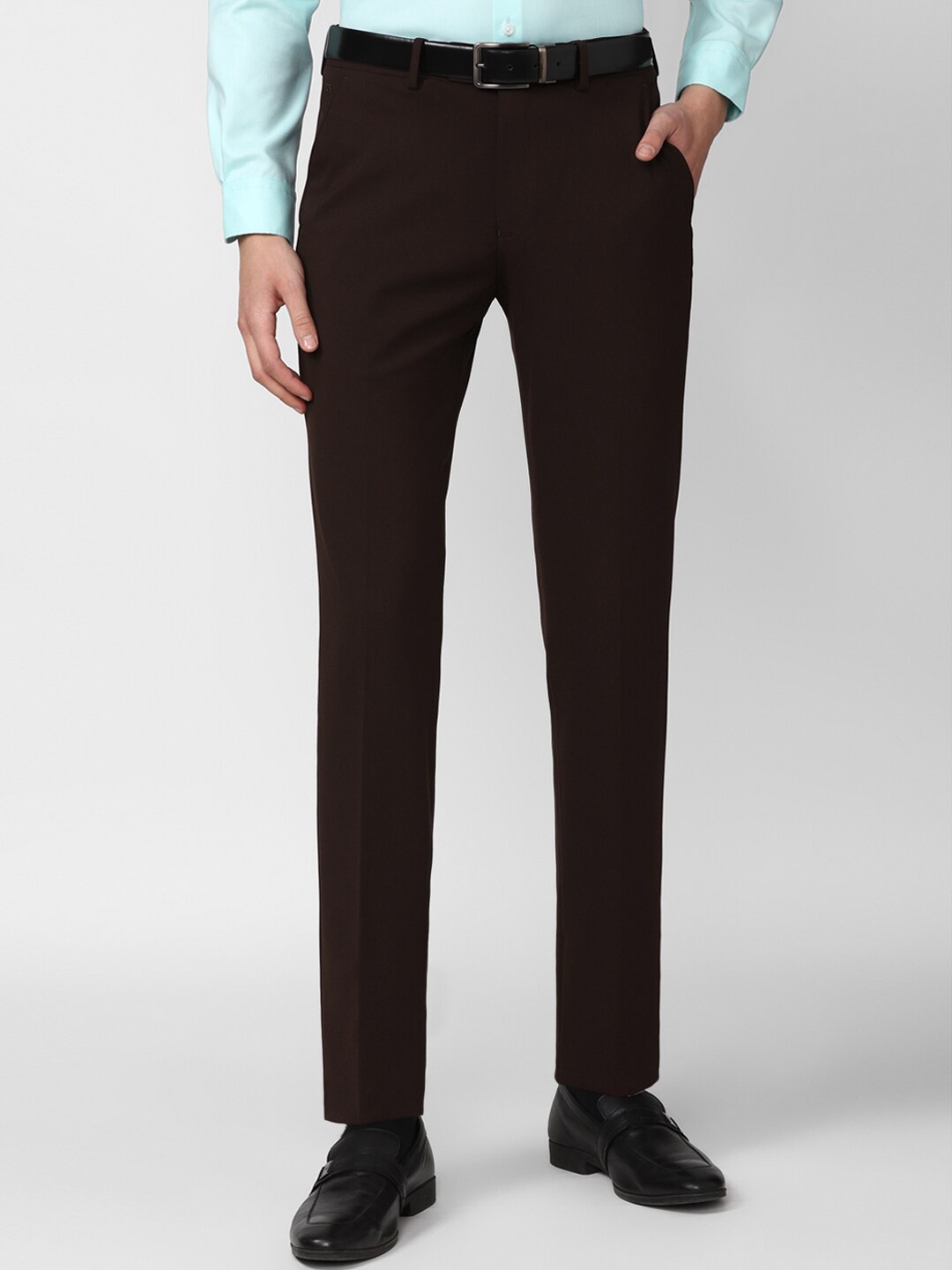 

Peter England Elite Men Brown Slim Fit Formal Trousers