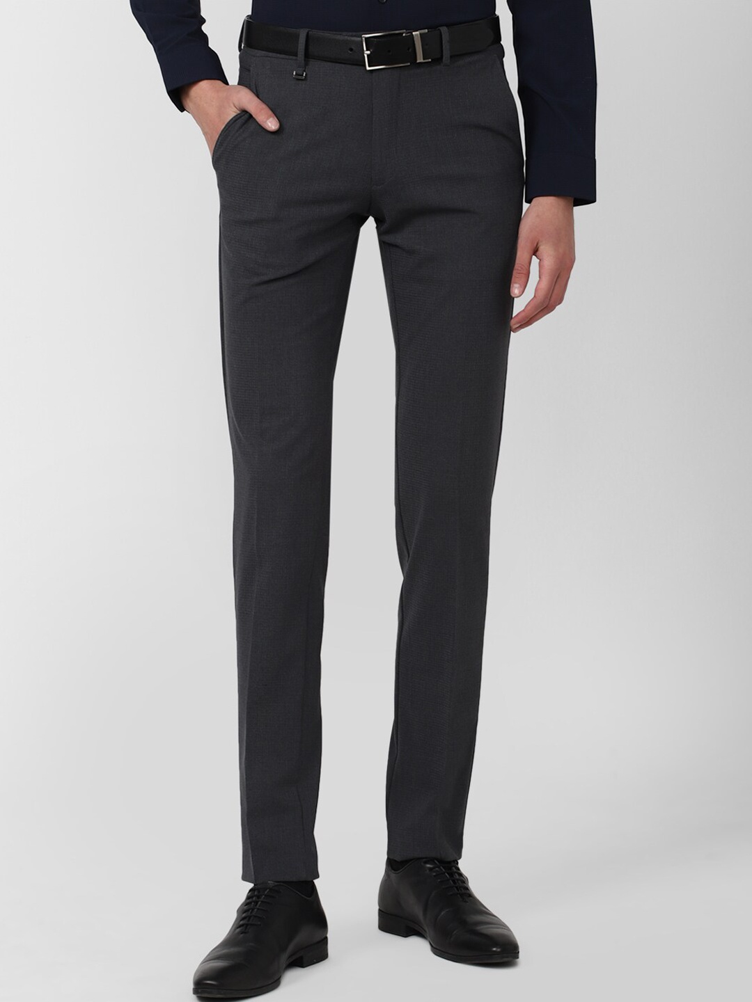 

Van Heusen Men Slim Fit Formal Trousers, Charcoal