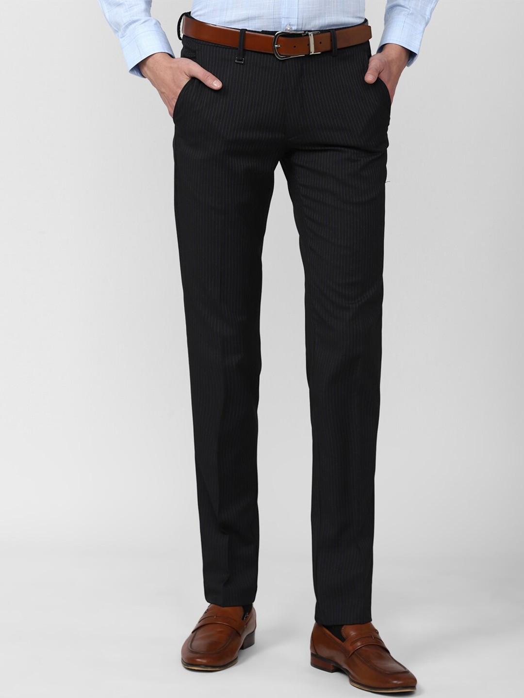 

Van Heusen Men Black Slim Fit Formal Trousers