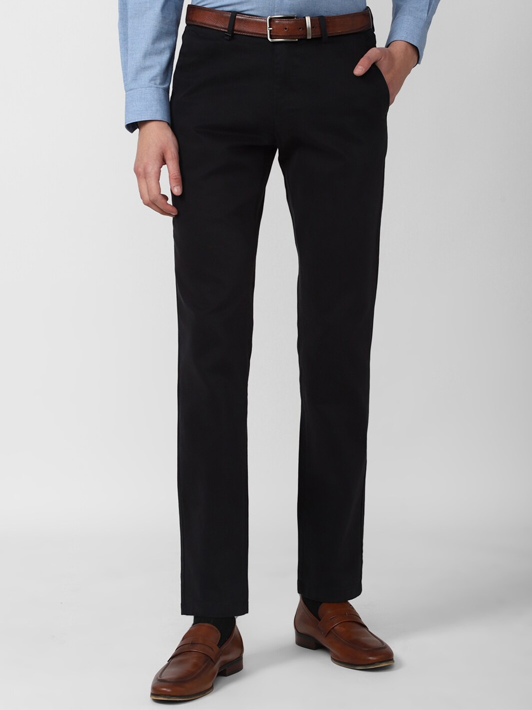

Van Heusen Men Black Slim Fit Formal Trousers