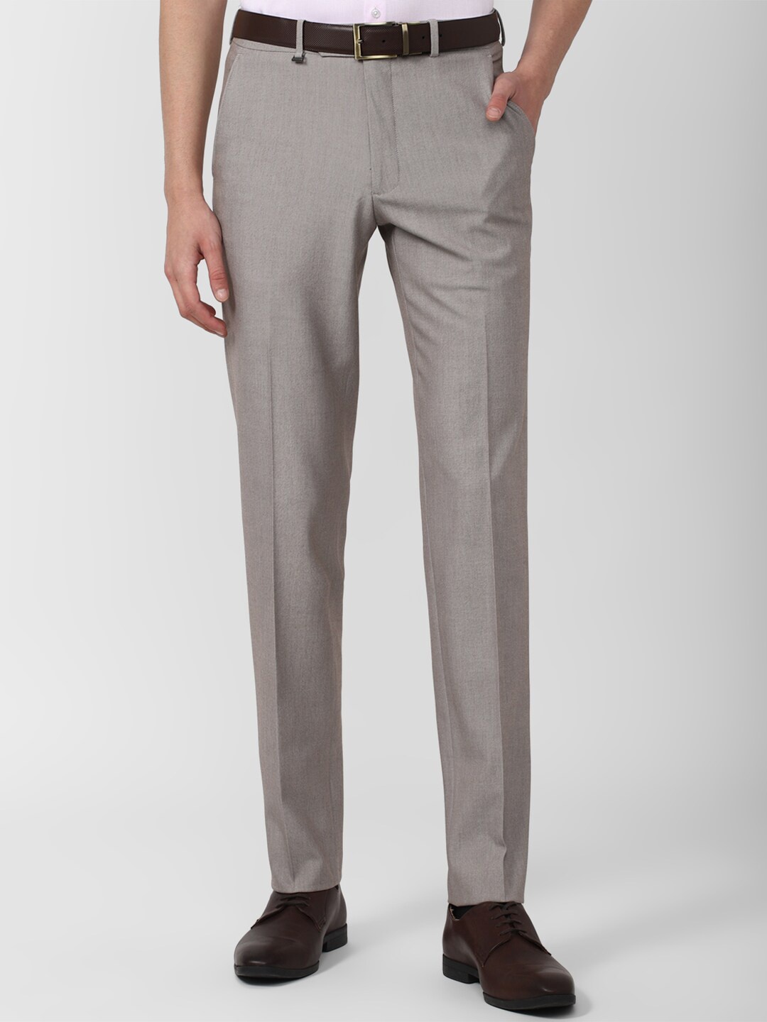 

Van Heusen Men Grey Slim Fit Formal Trousers