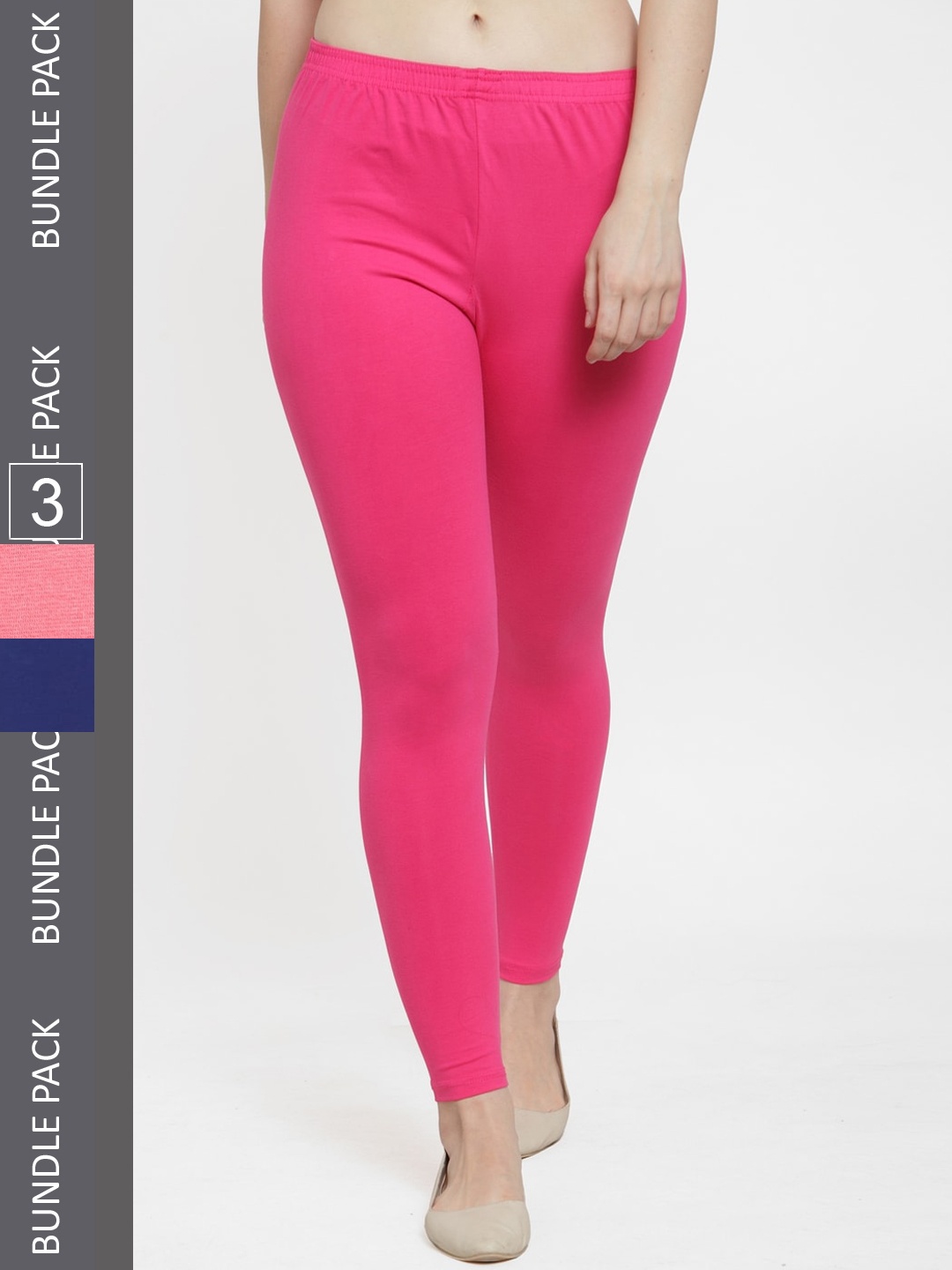 

GRACIT Pack Of 3 Leggings, Blue