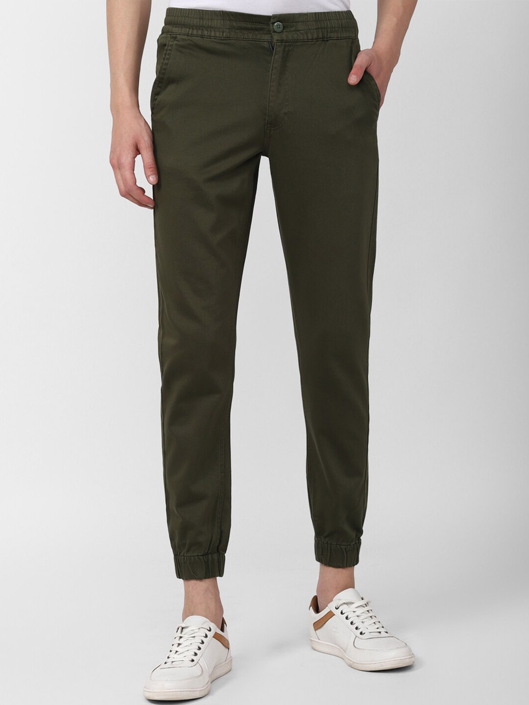 

Van Heusen Sport Men Olive Green Joggers Trousers