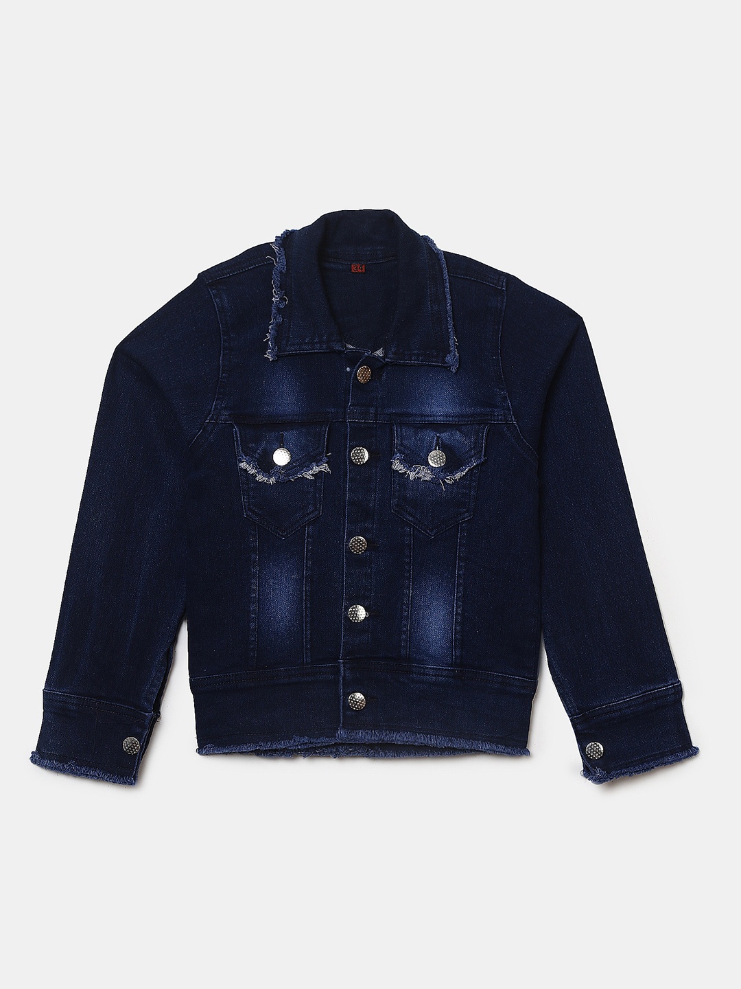 

V-Mart Blue Mandarin Collar Shirt Style Top