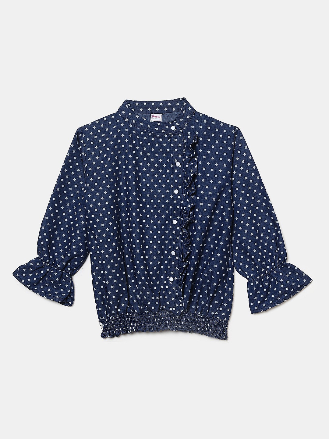 

V-Mart Blue Print Blouson Top