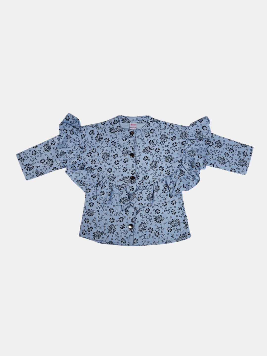 

V-Mart Blue Floral Print Top