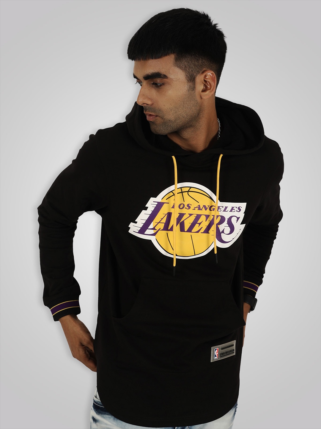 

NBA Men Black Los Angeles Lakers Classic Crest Hoodie