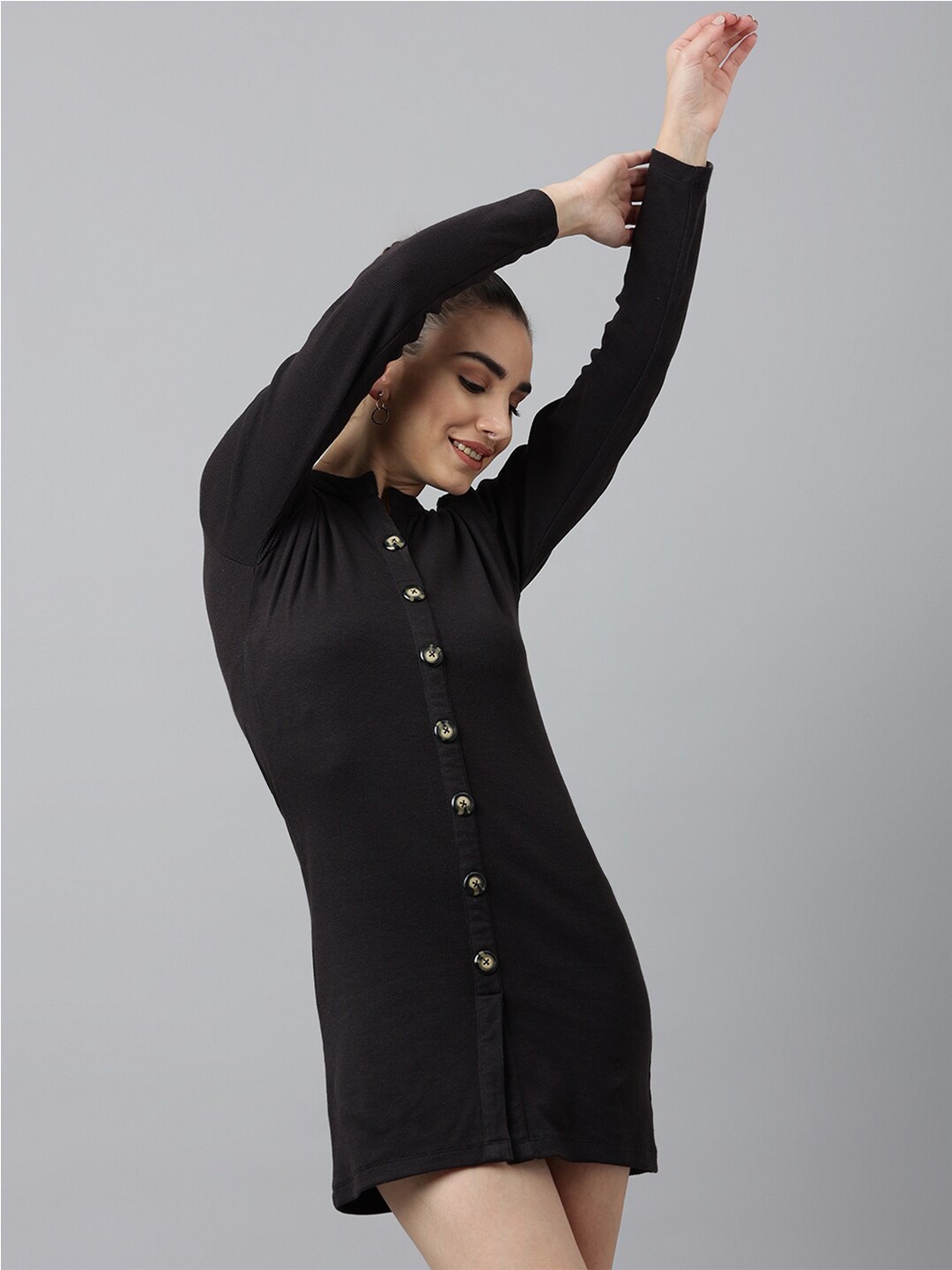

Pritla Black Organic Cotton Sheath Mini Organic Cotton Dress