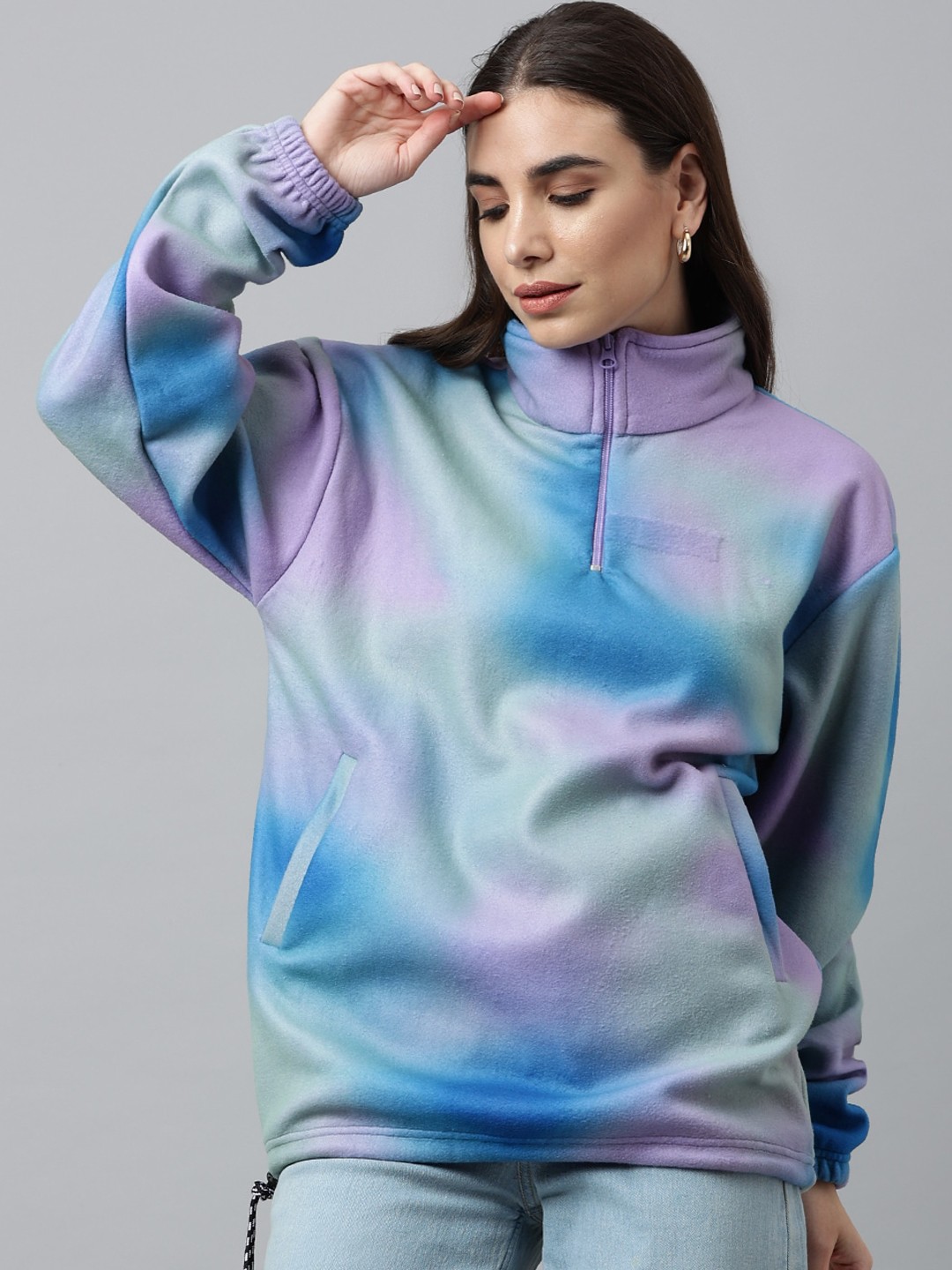 

Pritla Women Multicoloured Training or Gym Open Front Jacket, Multi