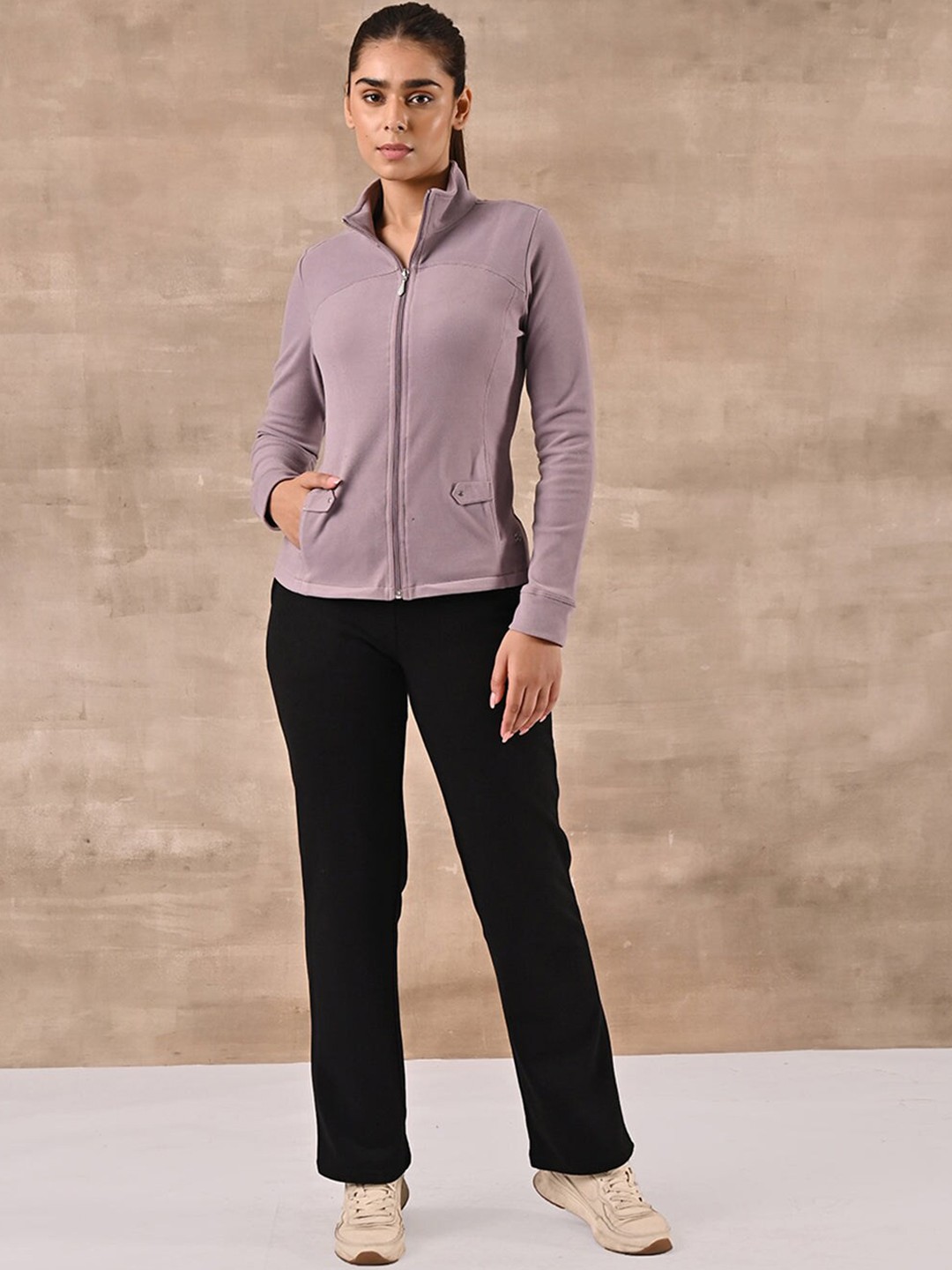 

Lakshita Women Lavender Outdoor Wool Open Front Jacket