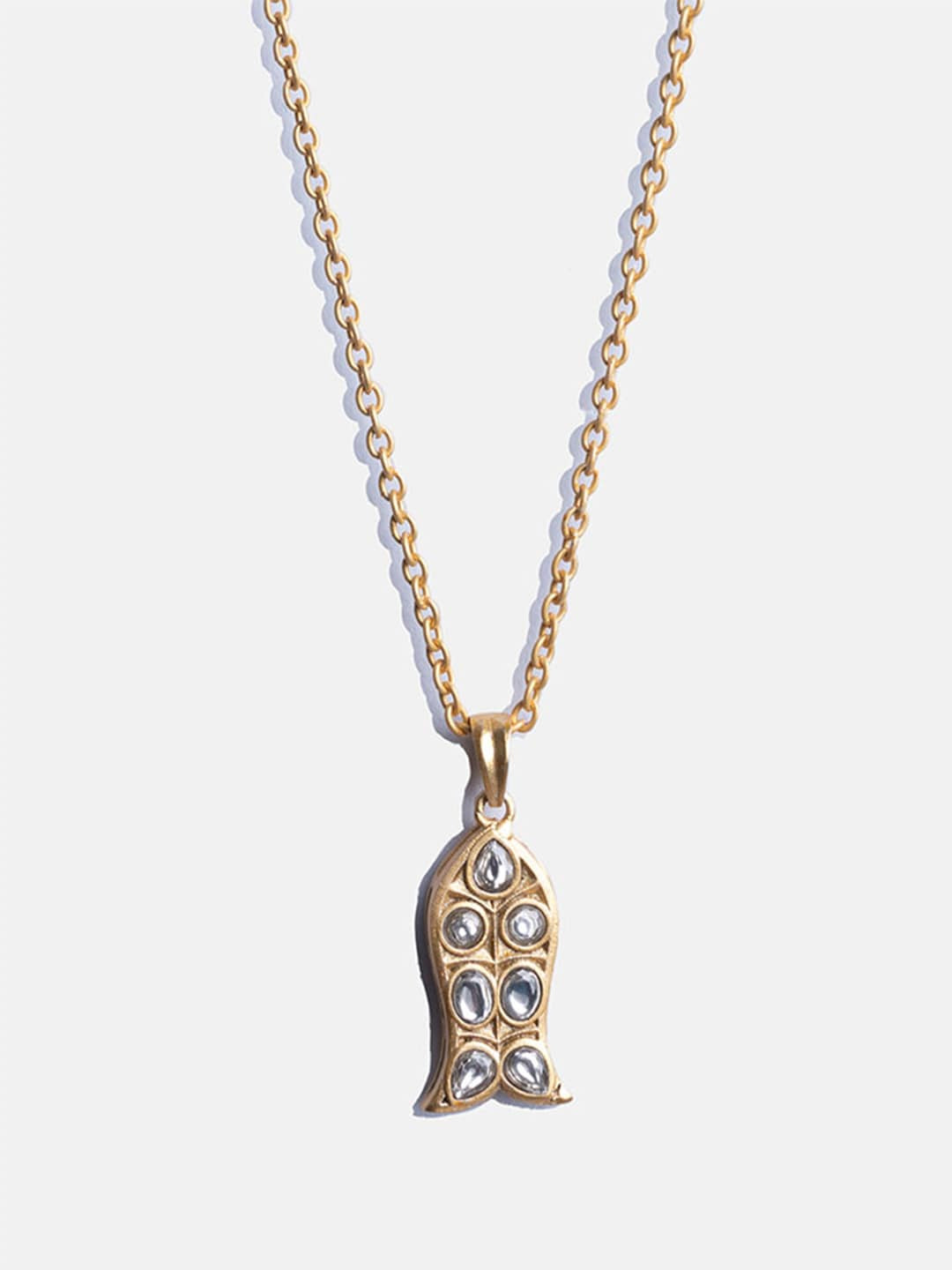 

Tipsyfly White Brass Gold-Plated Necklace