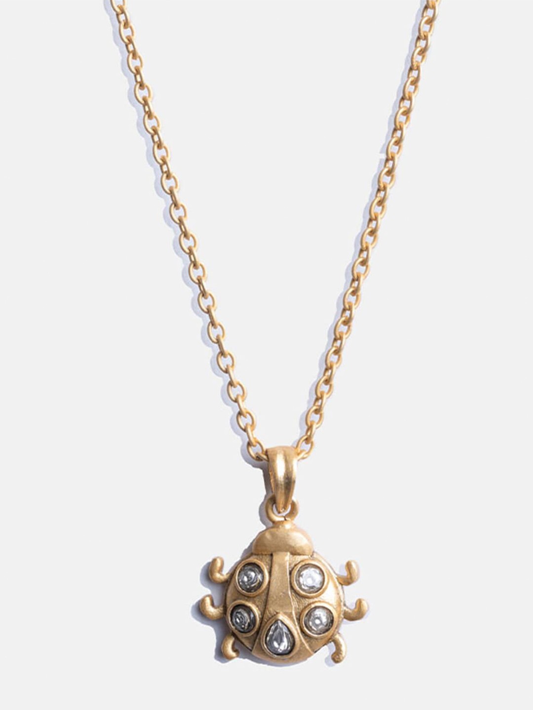 

Tipsyfly Gold-Toned & White Brass Gold-Plated Necklace
