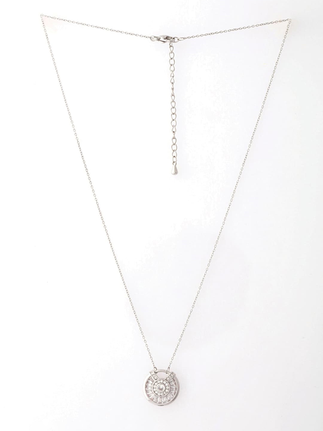 

Tipsyfly Silver-Toned & White Brass Silver-Plated Necklace
