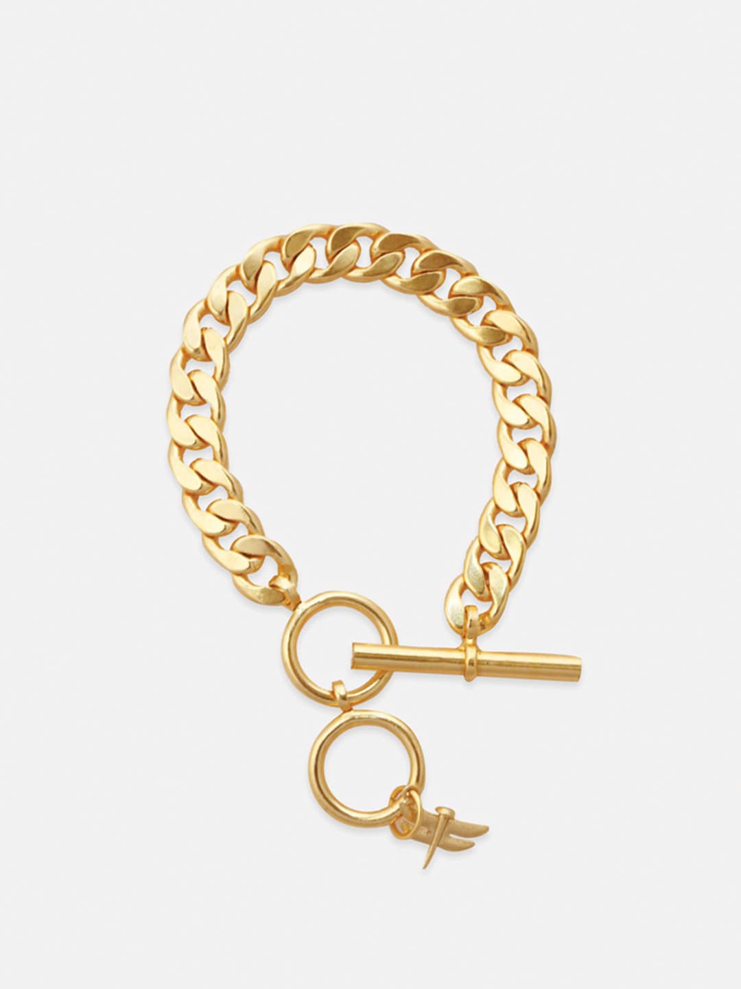 

Tipsyfly Women Gold-Plated Gold-Toned Brass Link Bracelet