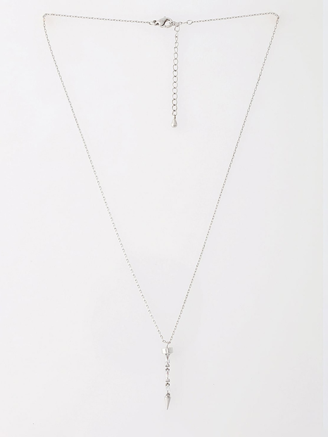 

Tipsyfly Silver-Toned Brass Silver-Plated Necklace