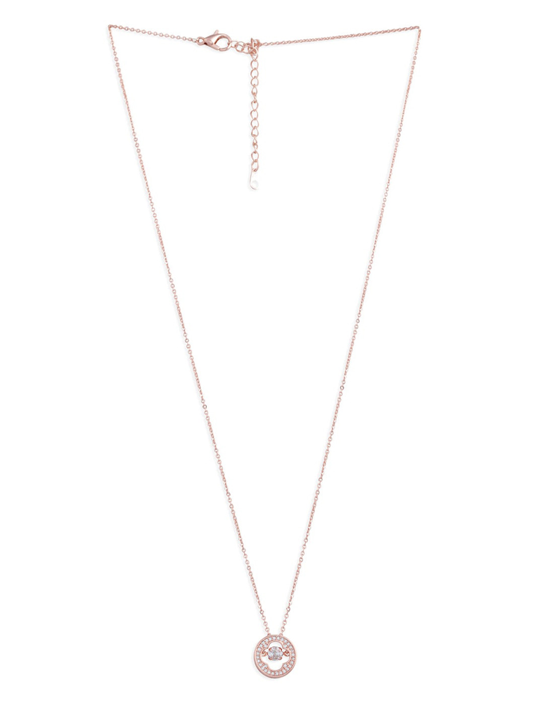 

Tipsyfly Rose Gold & White Brass Gold-Plated Necklace