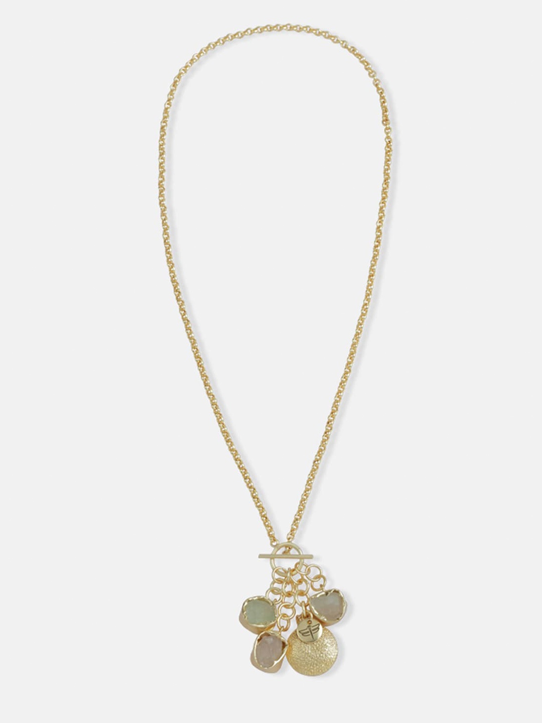 

Tipsyfly Gold-Toned & White Brass Gold-Plated Necklace