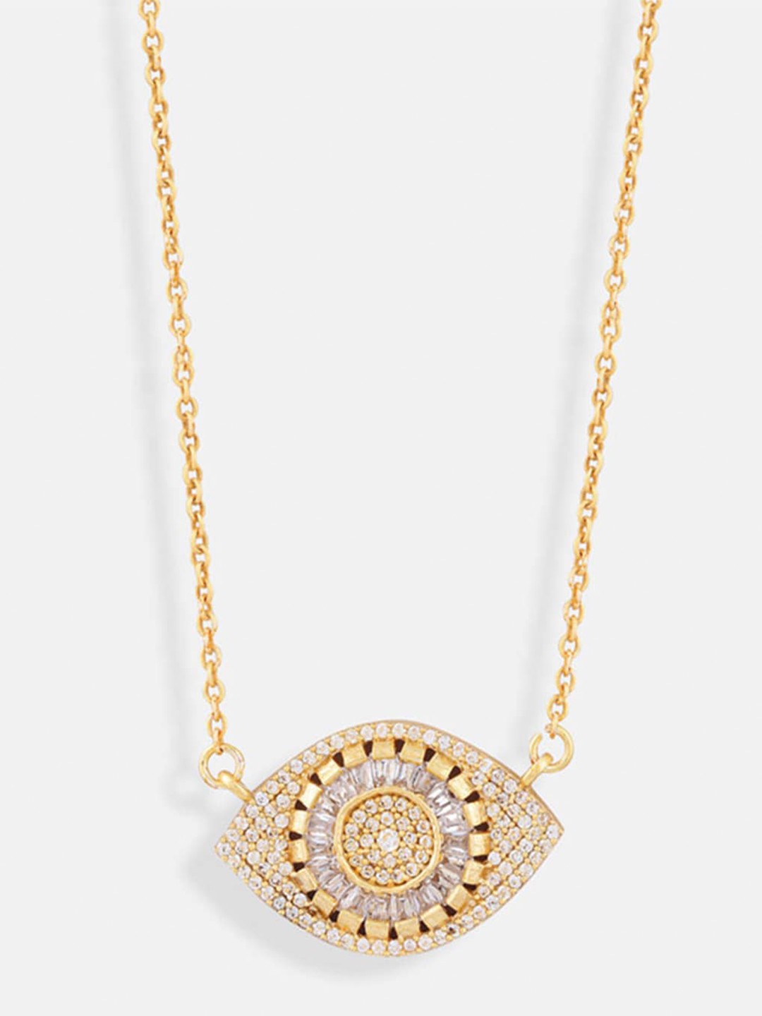 

Tipsyfly Gold-Toned & White Brass Gold-Plated Necklace