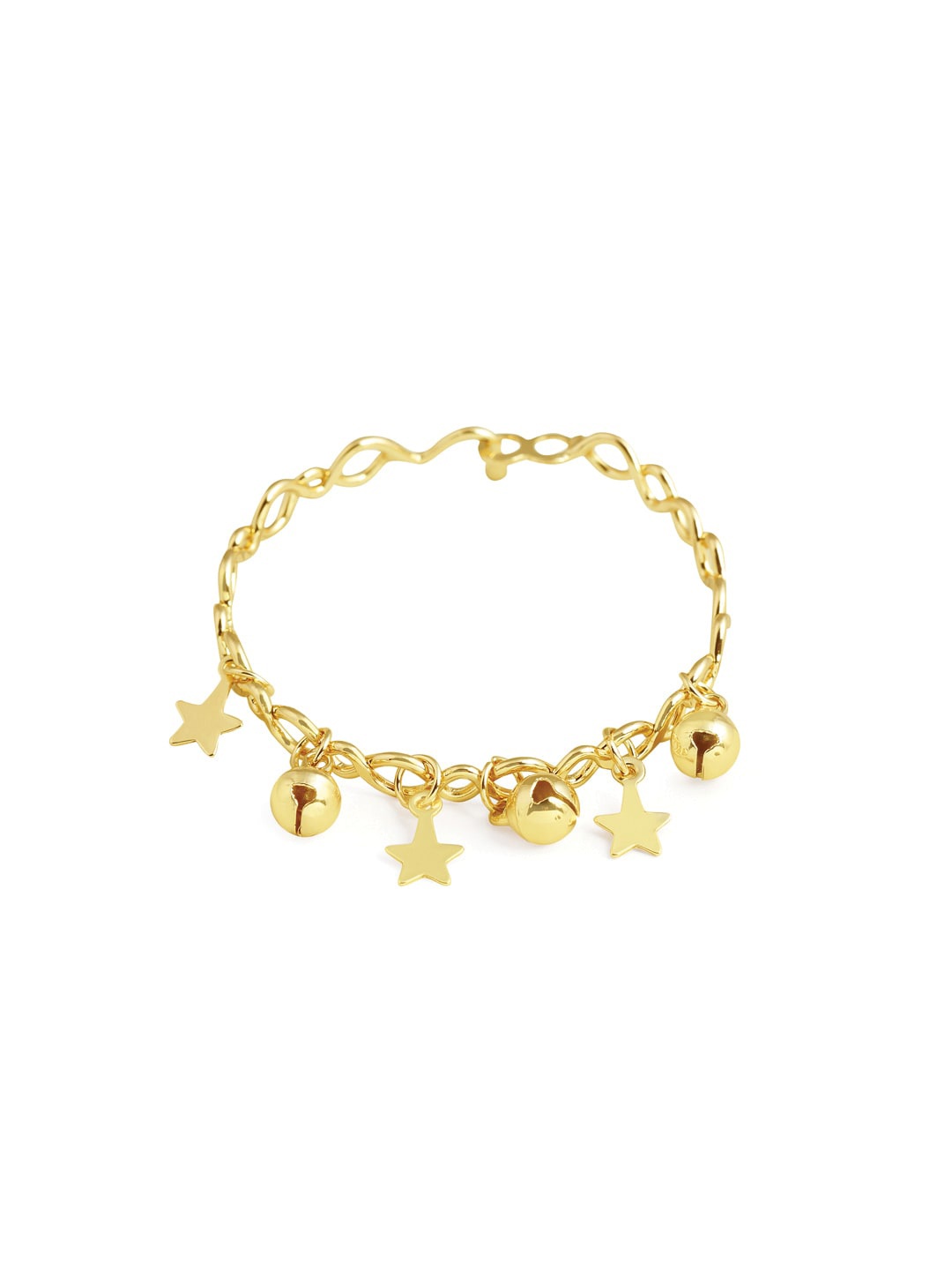

Tipsyfly Women Gold-Plated Gold-Toned Brass Link Bracelet