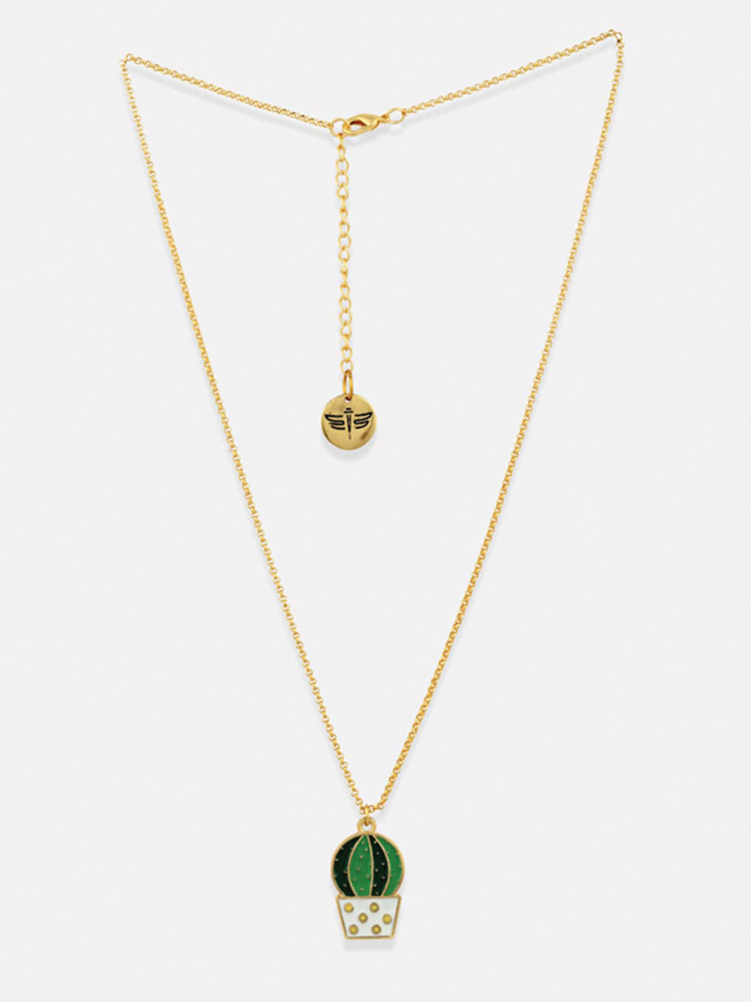 

Tipsyfly Gold-Toned & White Brass Gold-Plated Necklace