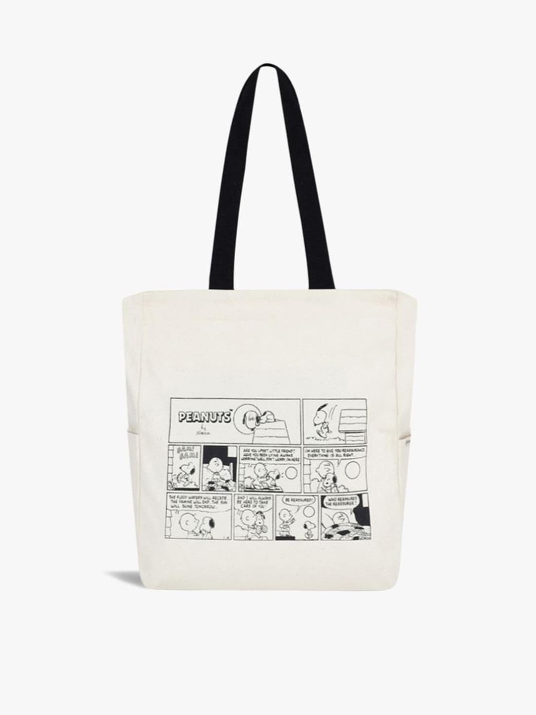 

EcoRight Women Cotton Printed Oversized Shopper Tote Bag, Off white