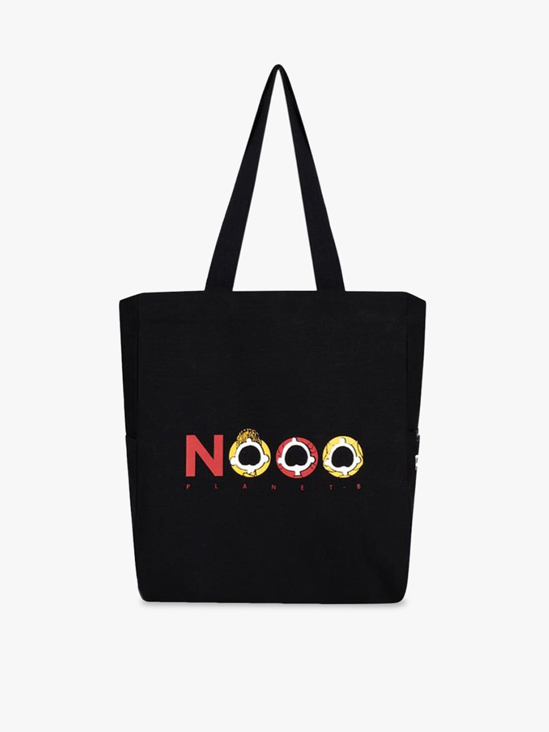 

EcoRight Women Printed Cotton Shopper Tote Bag, Black