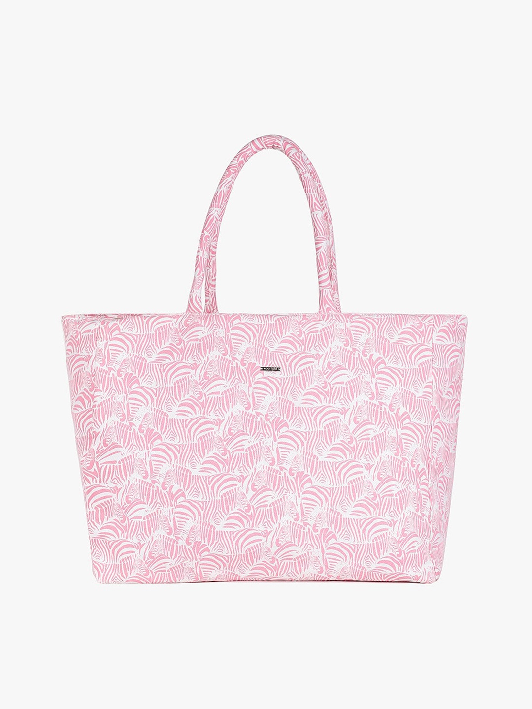 

EcoRight Women Zebra Printed Oversized Shopper Tote Bag, Pink