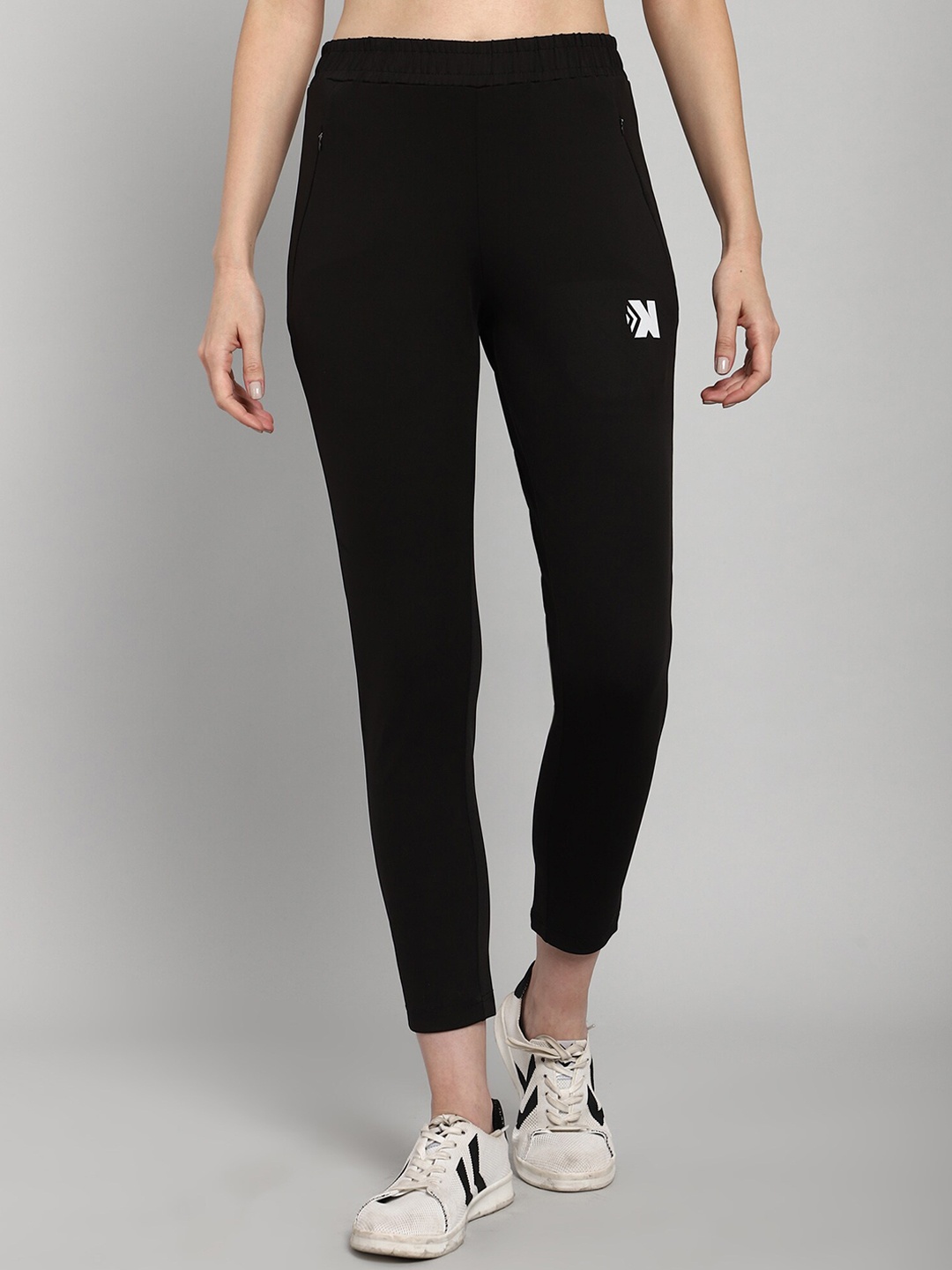 

JACKDANZA Women Black Track Pants