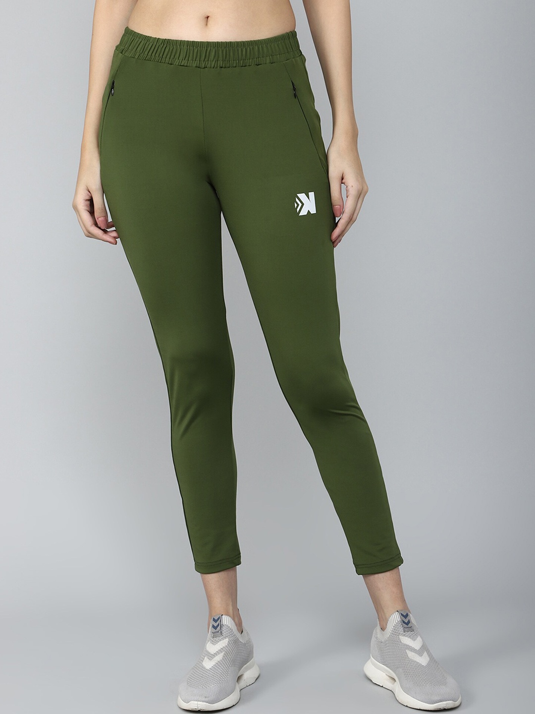 

JACKDANZA Women Olive Slim-Fit Track Pant