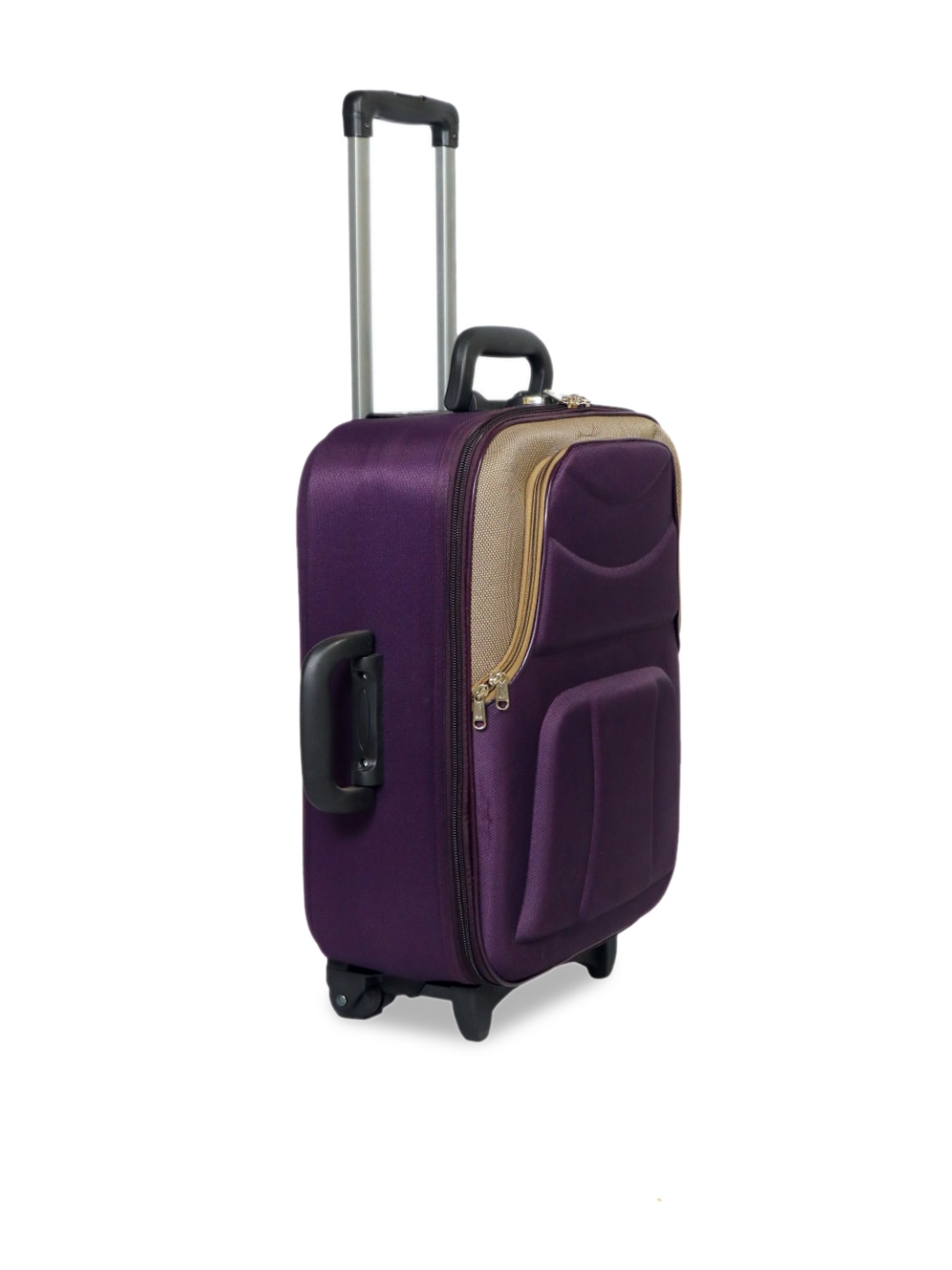 

Trumpkin Purple & Brown Soft-Case Cabin Trolley Bag