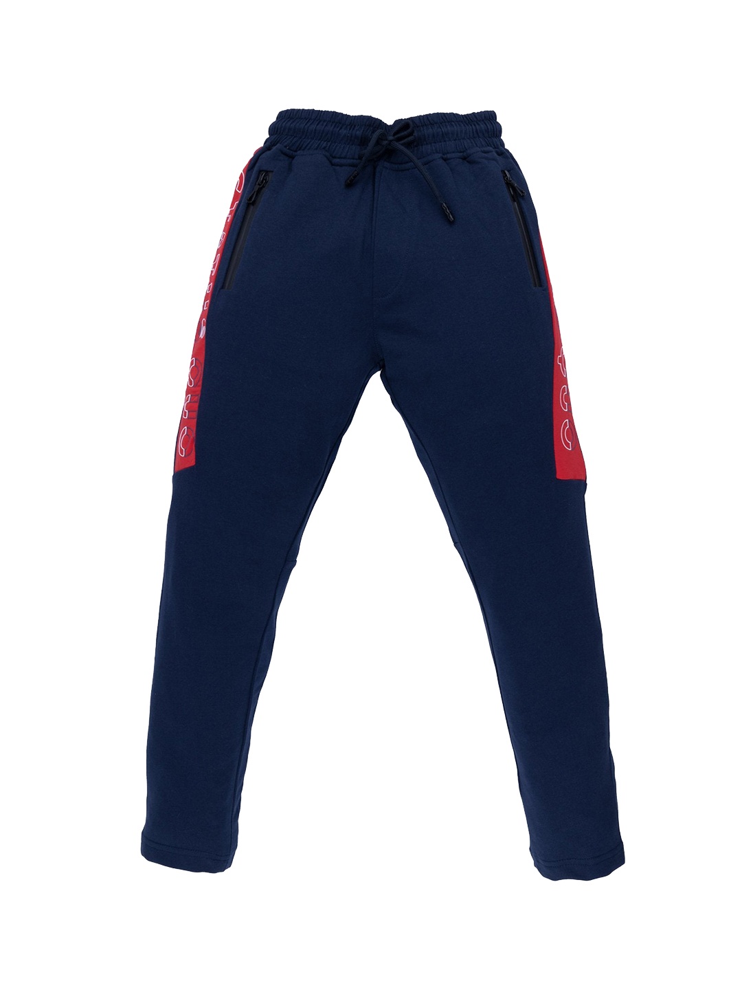 

Status Quo Boys Navy Blue Colourblocked Cotton Track Pant