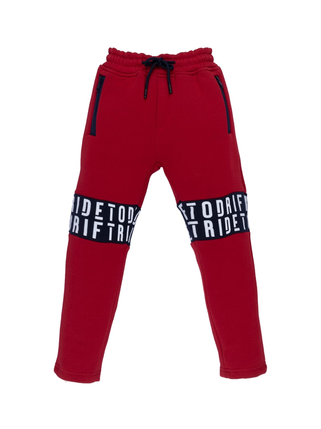 

Status Quo Boys Red Self-Design Cotton Track Pants