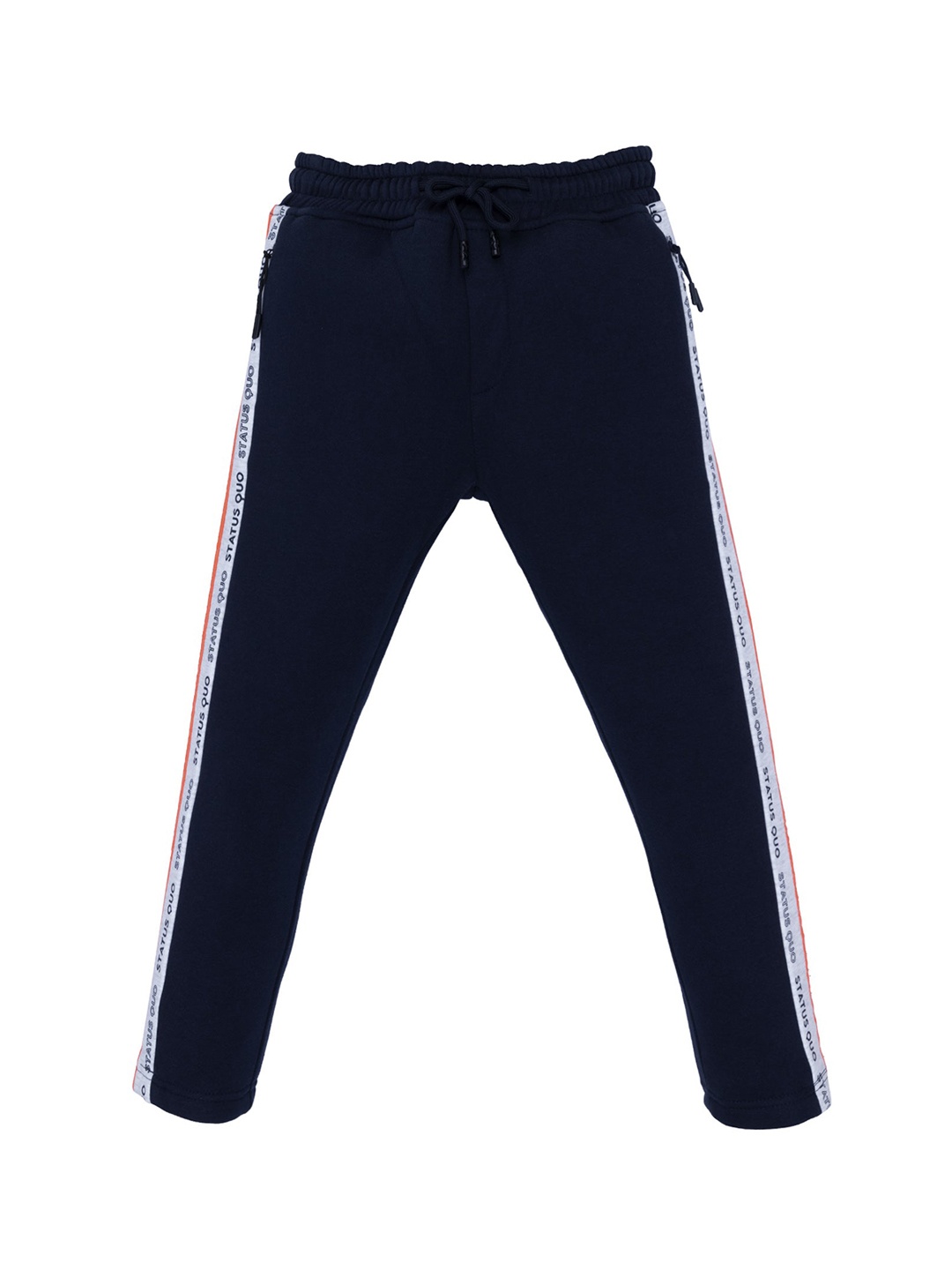 

Status Quo Boys Navy Blue Regular fit Side Tape Detail Cotton Track Pants