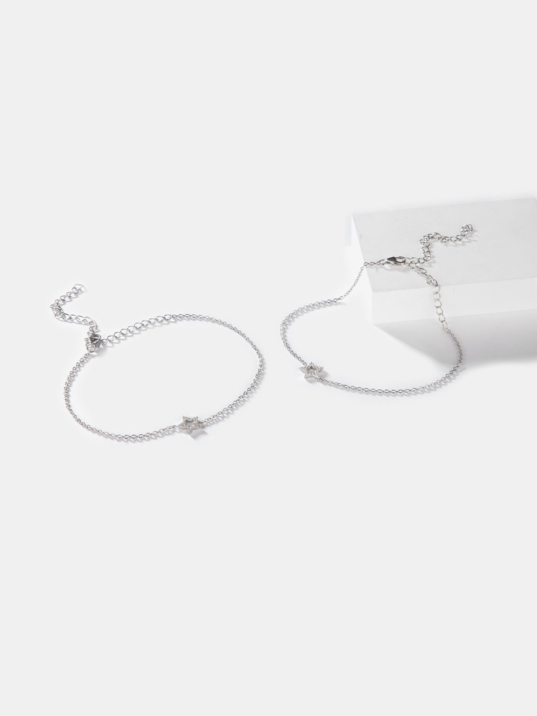 

SHAYA 92.5 Sterling Silver Silver-Plated Silver Anklets