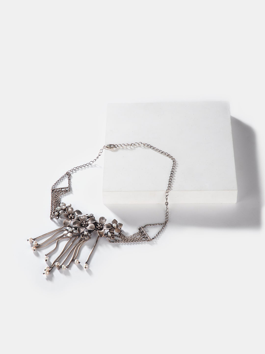 

SHAYA Silver-Toned & White Sterling Silver Necklace