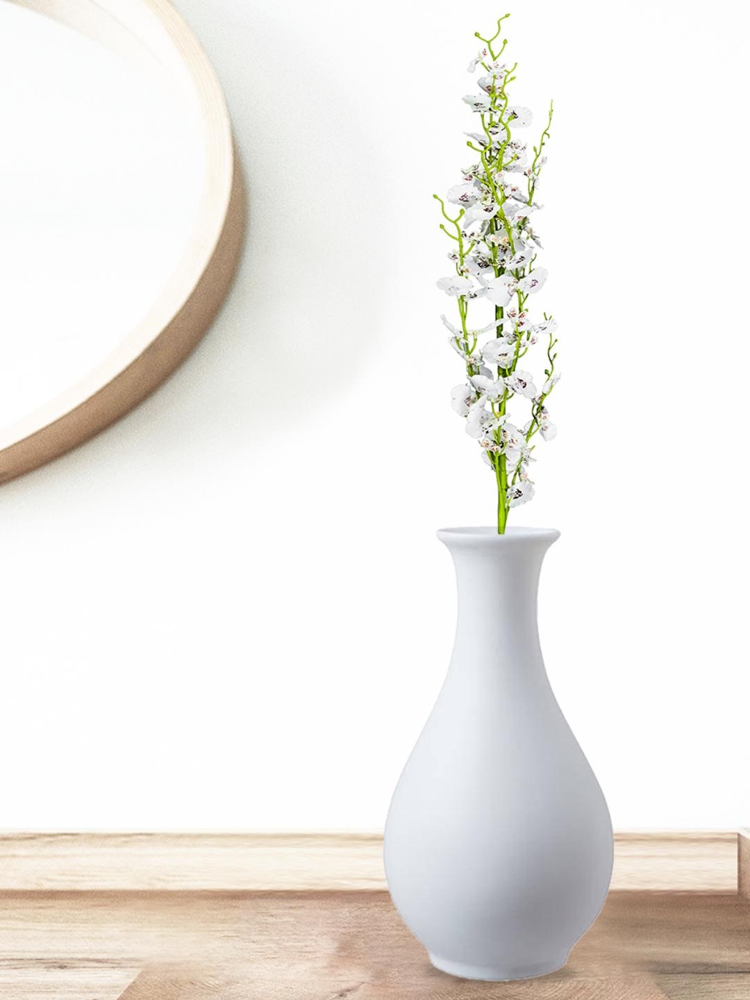 

Athome by Nilkamal White & Green Dancing Orchid Artificial Flower Stick