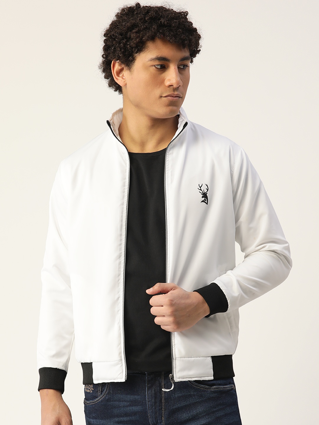 

PORTBLAIR Men White Lightweight Sporty Jacket