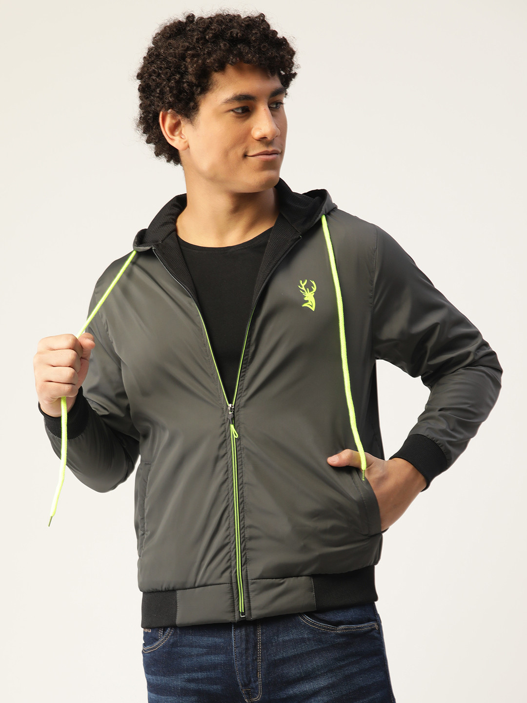 

PORTBLAIR Men Grey Lightweight Sporty Jacket