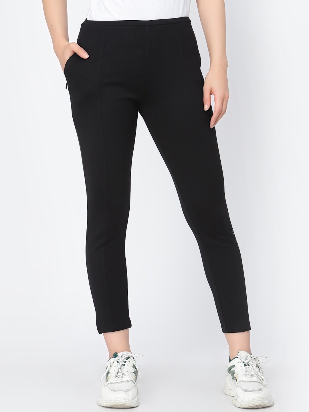 

Sweet Dreams Women Black Slim-fit Lounge Pants