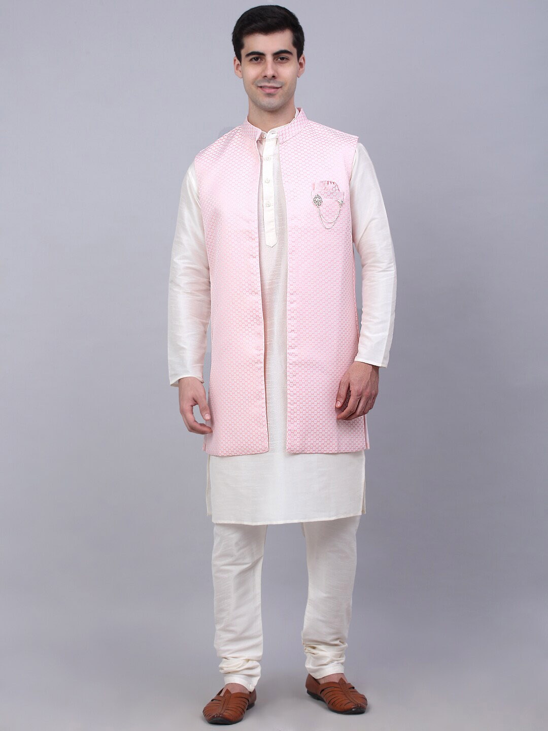 

Jompers Men White Kurta with Pyjamas