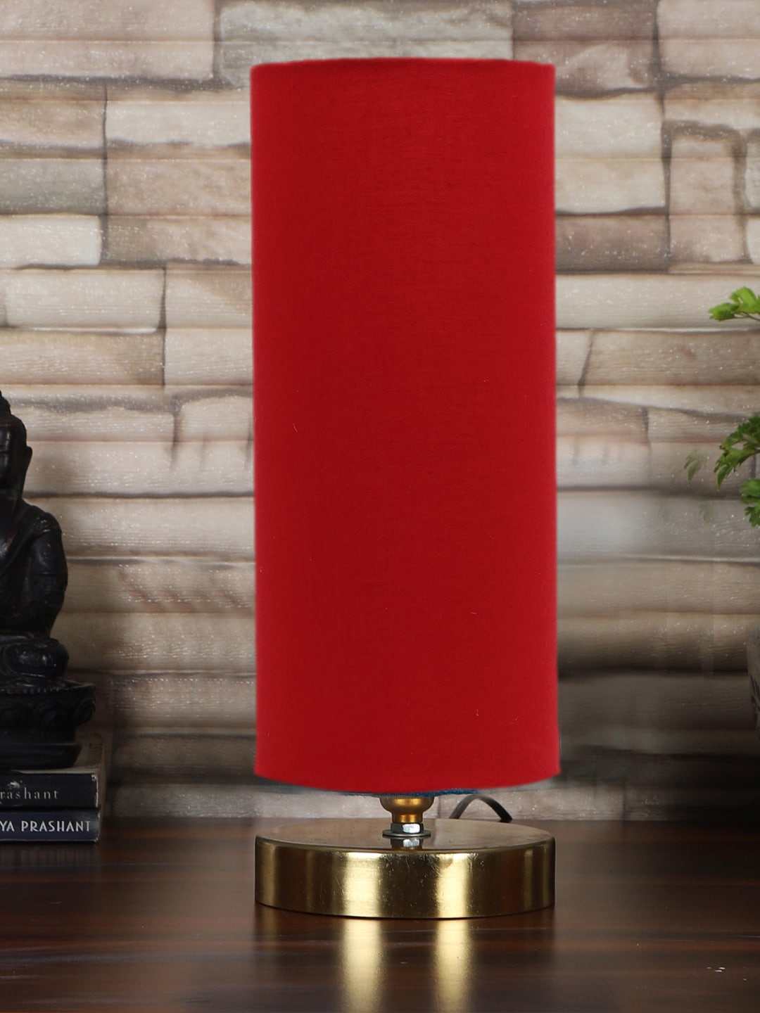 

Devansh Red & Gold-Colored Wooden Table Lamps