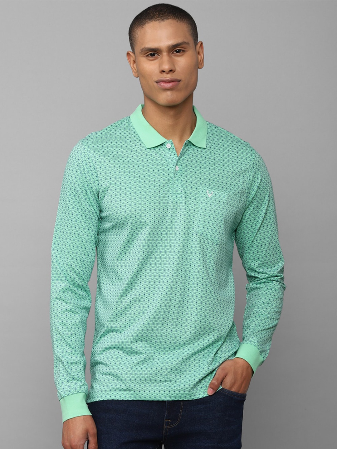 

Allen Solly Polo Collar Cotton T-shirt, Green