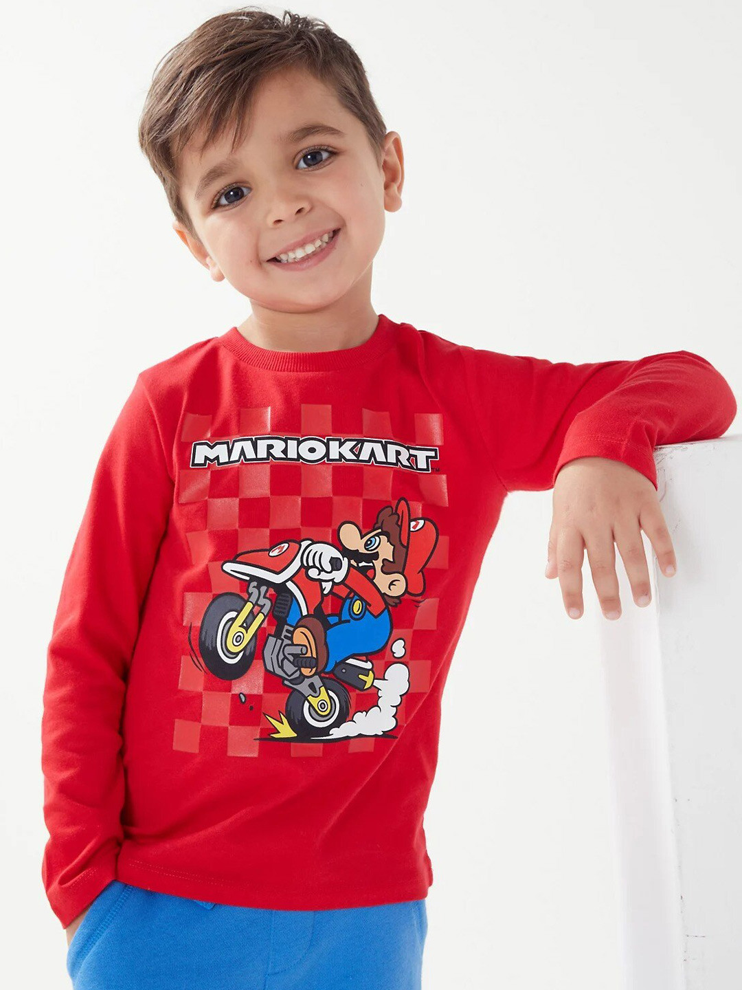 

Marks & Spencer Boys Red Printed Applique Cotton T-shirt