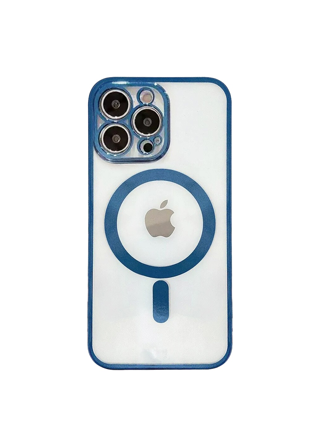 

TREEMODA Transparent & Blue Electroplated iPhone 13 Pro Back Case