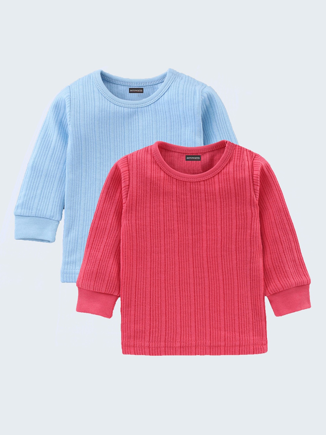 

Aerowarm Kids Pack Of 2 Blue & Red Cotton Thermal Tops