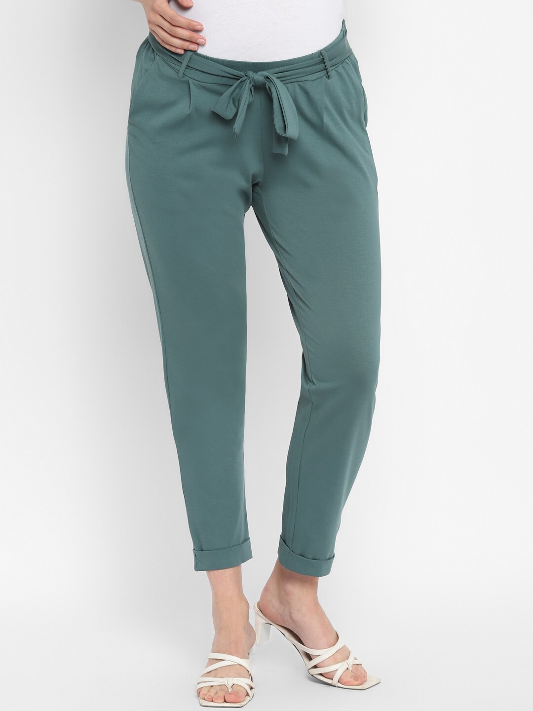 

Momsoon Maternity Women Green Maternity Trousers