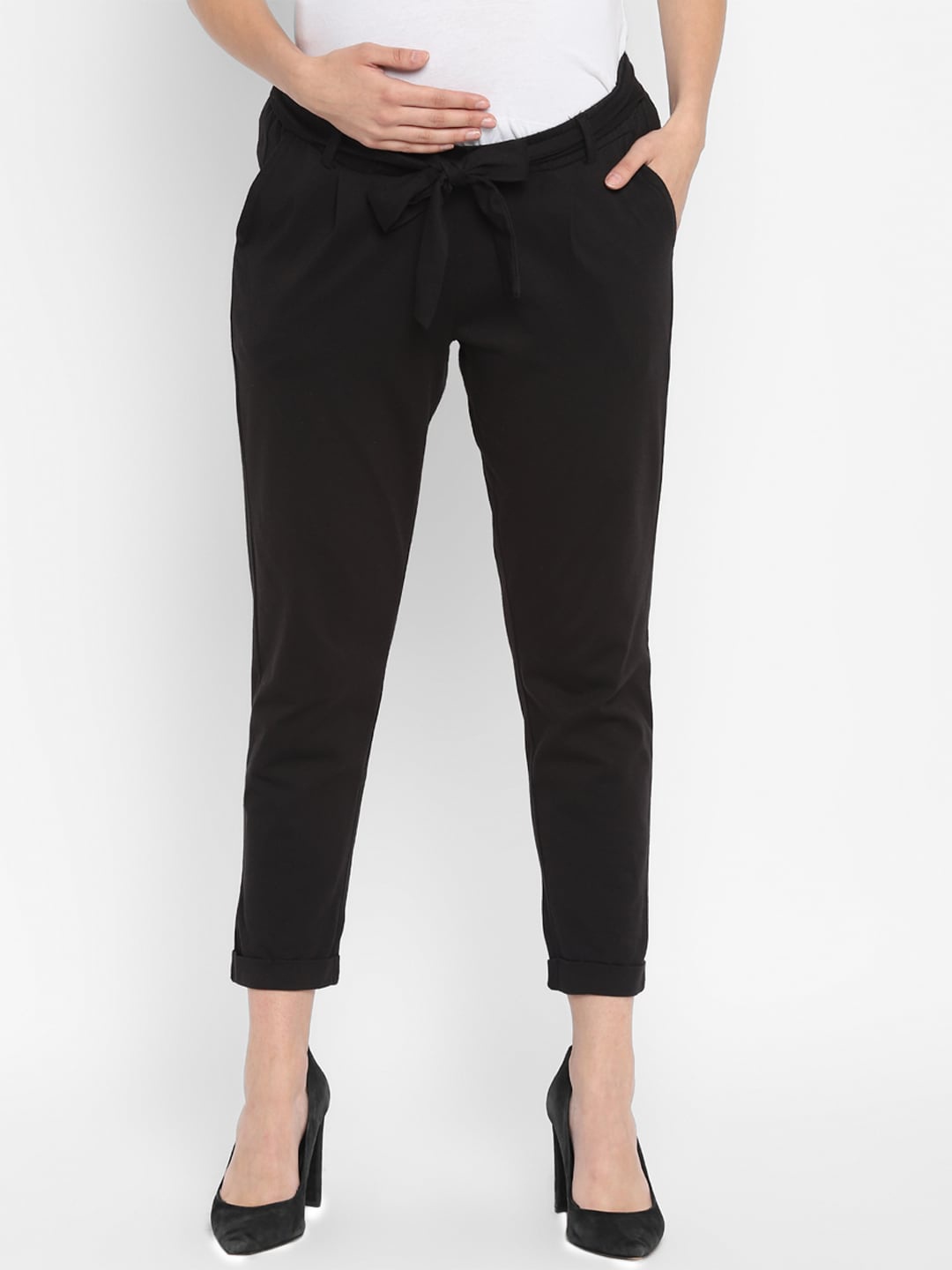 

Momsoon Maternity Women Black Maternity Trousers