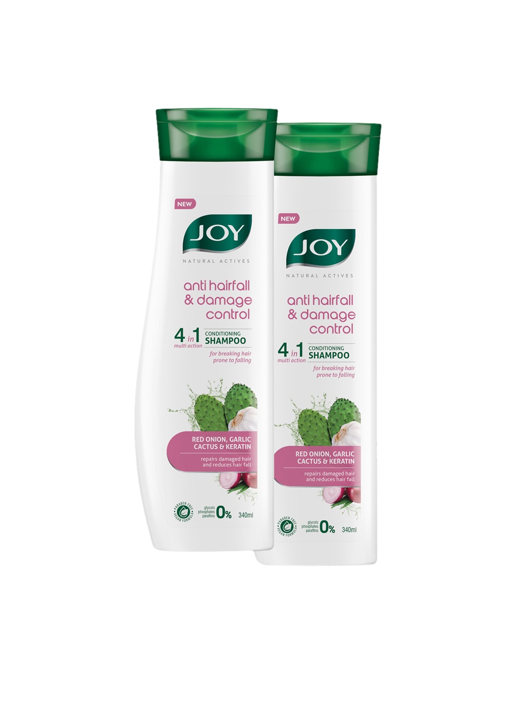 

JOY Set of 2 Onion Shampoo for Hair Fall Control & Damage Repair - 340ml Each, White