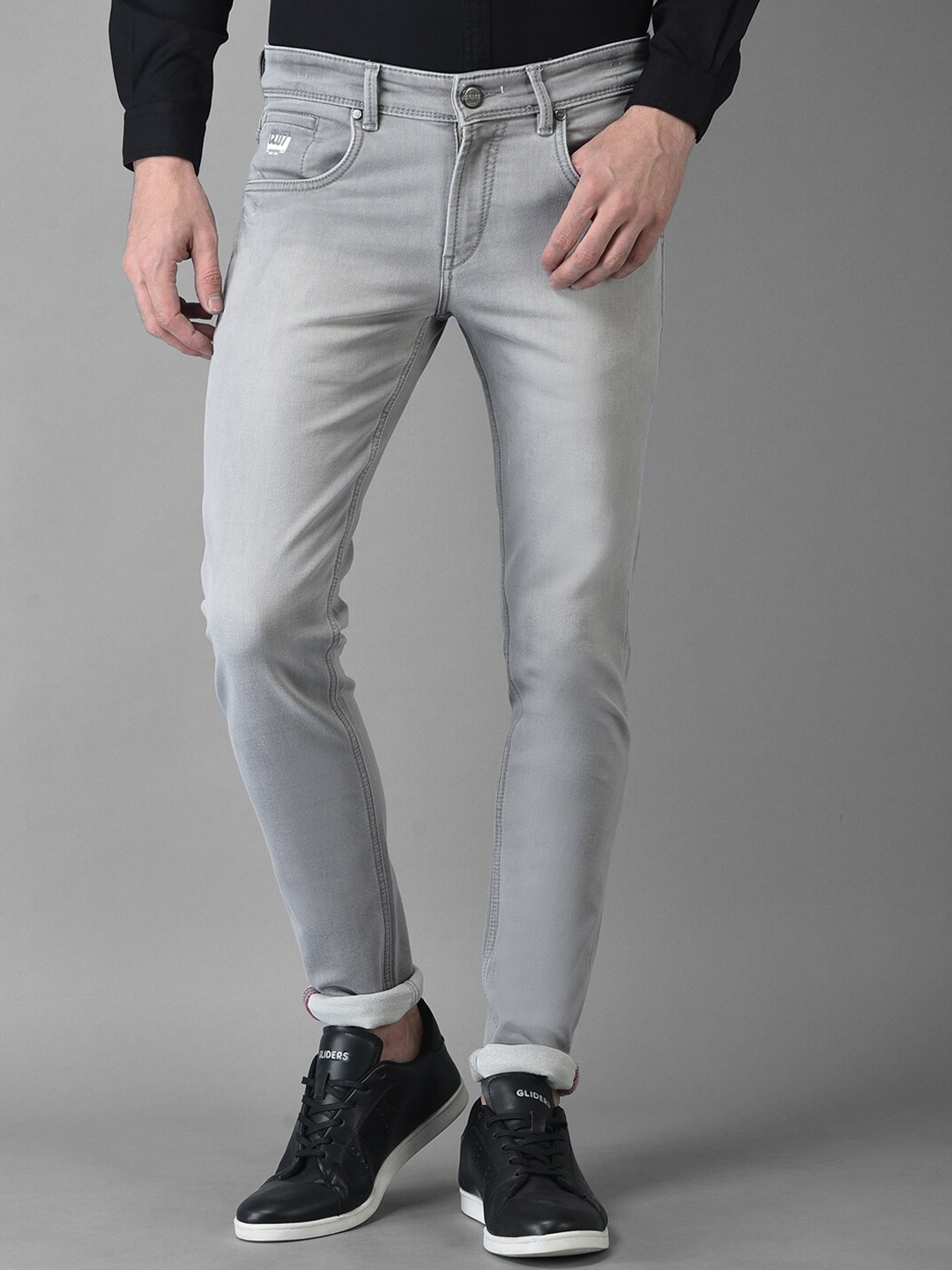 

Canary London Men Grey Smart Skinny Fit Low-Rise Light Fade Stretchable Jeans